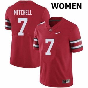 Women's Ohio State Buckeyes #7 Teradja Mitchell Red Nike NCAA College Football Jersey Holiday VBC3144PO